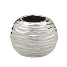 Vaso decorativo prata com ranhuras Vaso decorativo prata com ranhuras