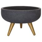 Vaso Decorativo Redondo Decore 45cm Japi Cinza Grafite