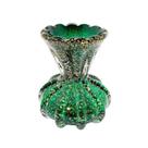 Vaso Decorativo Redondo Medio todo Lapidado Sinais Dourado