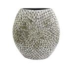 Vaso Decorativo revest. Madrepérola Rico em Detalhes Luxo