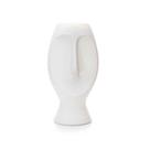 Vaso Decorativo Rosto Em Cerâmica Branco 23,5x11 Cm F04 - D'Rossi