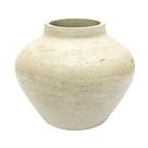 Vaso decorativo rustico de cimento cinza claro 27x30cm