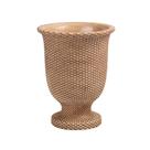 Vaso decorativo tramado em cimento marrom 27 cm Vaso decorativo tramado em cimento marrom 27 cm