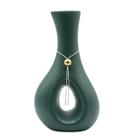 Vaso Decorativo Vazado Premium Peça de Design Contemporâneo COR:VERDE ESCURO Vaso Decorativo Vazado Premium Peça de Design Contemporâneo COR:VERDE ESCURO
