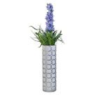 Vaso Decorativo Vidro Branco Arranjo Boca De Leão Lilás Rosa Vaso Decorativo Vidro Branco Arranjo Boca De Leão Lilás Rosa