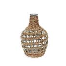 Vaso Decorativo Vidro com Fibra Natural 20cm- Mart