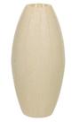 VASO DECORATIVO VIDRO TEXTURIZADO BEGE 30cm