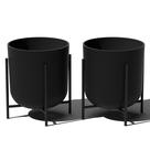 Vaso Elevado Veradek Mason Lima 38x38cm Composto Plástico-Pedra
