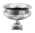 Vaso em Aluminio Base Todo Prateado Design Classico Luxo