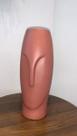 Vaso em Cerâmica Decorativo Escultural 30 x 12 x 7 cm Design Artístico em Terracota