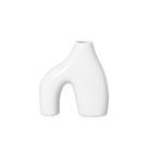 Vaso em Cerâmica Decorativo Home Assimétrico G Branco Brilho Vaso em Cerâmica Decorativo Home Assimétrico G Branco Brilho