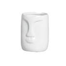 Vaso em Cerâmica Decorativo Home Rosto G Branco Brilho Vaso em Cerâmica Decorativo Home Rosto G Branco Brilho