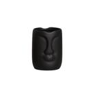 Vaso em Cerâmica Decorativo Home Rosto P Preto Fosco Vaso em Cerâmica Decorativo Home Rosto P Preto Fosco