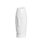 Vaso em Cerâmica Decorativo Home Semblante G Branco Brilho