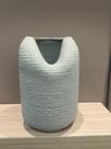vaso em cerâmica dolamita na cor cinza 25x12x12cm