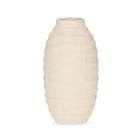 Vaso em Cerâmica Off White com Ranhuras 3016,5cm Mart