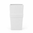 VASO EM CERAMICA RETANGULAR BRANCO 14cm FLORARTE