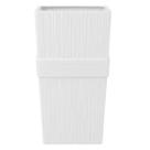 VASO EM CERAMICA RETANGULAR BRANCO 19cm FLORARTE