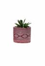 Vaso em Cimento com Suculenta Planta Artificial Cachepot