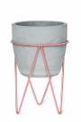 Vaso em Cimento com Suporte 09476 G Mart Vaso em Cimento com Suporte 09476 G Mart