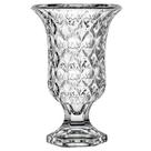 Vaso em cristal ecológico com pé Ø15xA23,5cm