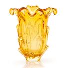 Vaso Em Cristal Murano Âmbar - São Marcos 37cm Vaso Em Cristal Murano Âmbar - São Marcos 37cm