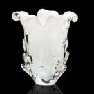 Vaso Em Cristal Murano Branco - São Marcos 18cm