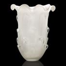 Vaso Em Cristal Murano Branco - São Marcos 37cm Vaso Em Cristal Murano Branco - São Marcos 37cm