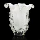 Vaso Em Cristal Murano Branco - São Marcos
