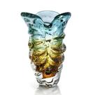 Vaso Em Cristal Murano Esmeralda E Âmbar - São Marcos