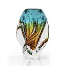 Vaso Em Cristal Murano Esmeralda E Âmbar - São Marcos Vaso Em Cristal Murano Esmeralda E Âmbar - São Marcos