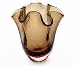 Vaso Em Cristal Murano Marrom - São Marcos 23cm