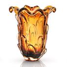 Vaso Em Cristal Murano Marrom - São Marcos