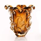 Vaso Em Cristal Murano Marrom - São Marcos