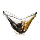 Vaso Em Cristal Murano Preto E Âmbar - São Marcos