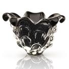 Vaso Em Cristal Murano Preto - São Marcos 35cm