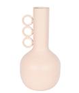 Vaso em ferro elos fosco bege 22cm