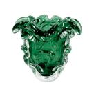 Vaso em Murano Traun Verde Folha Cristais Labone