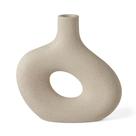 Vaso em Poliresina Bege 23x22cm Vaso em Poliresina Bege 23x22cm