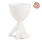 Vaso em poliresina branco 14x12 Vaso em poliresina branco 14x12