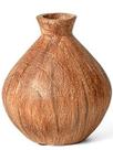 VASO EM POLIRESINA MARROM BOJUDO AMADEIRADO 10cm MART