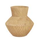 Vaso em polirresina estilo africano bege mart 21cm Vaso em polirresina estilo africano bege mart 21cm