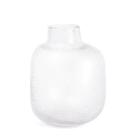 Vaso em vidro cristal c/ texturas lisas de mini gotas mart 21cm