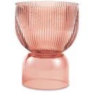 Vaso em Vidro Rosa 20,5x16cm - Mart