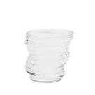 Vaso em vidro transparente organico 16cmx 15cm
