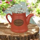 Vaso Enfeite Decorativo Bule Pequeno Ferrugem de Ceramica - Decore Casa