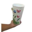 Vaso Enfeite Jardim Quintal Varanda Borboleta Flor De Ferro Branco (SYBO-G7)