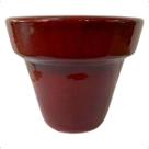 Vaso Esmaltado Pote Pequeno Tijolinho Marsala A: 7cm L: 9cm