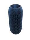 Vaso espiral grande preto 3D - 23 cm