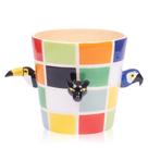 Vaso Fauna Brasileira Color Cerâmica